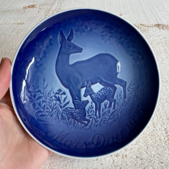 Vintage Mother’s Day 1975 Collector's Plate - Mors Dag Deer With Fawns - Picture 7 of 10